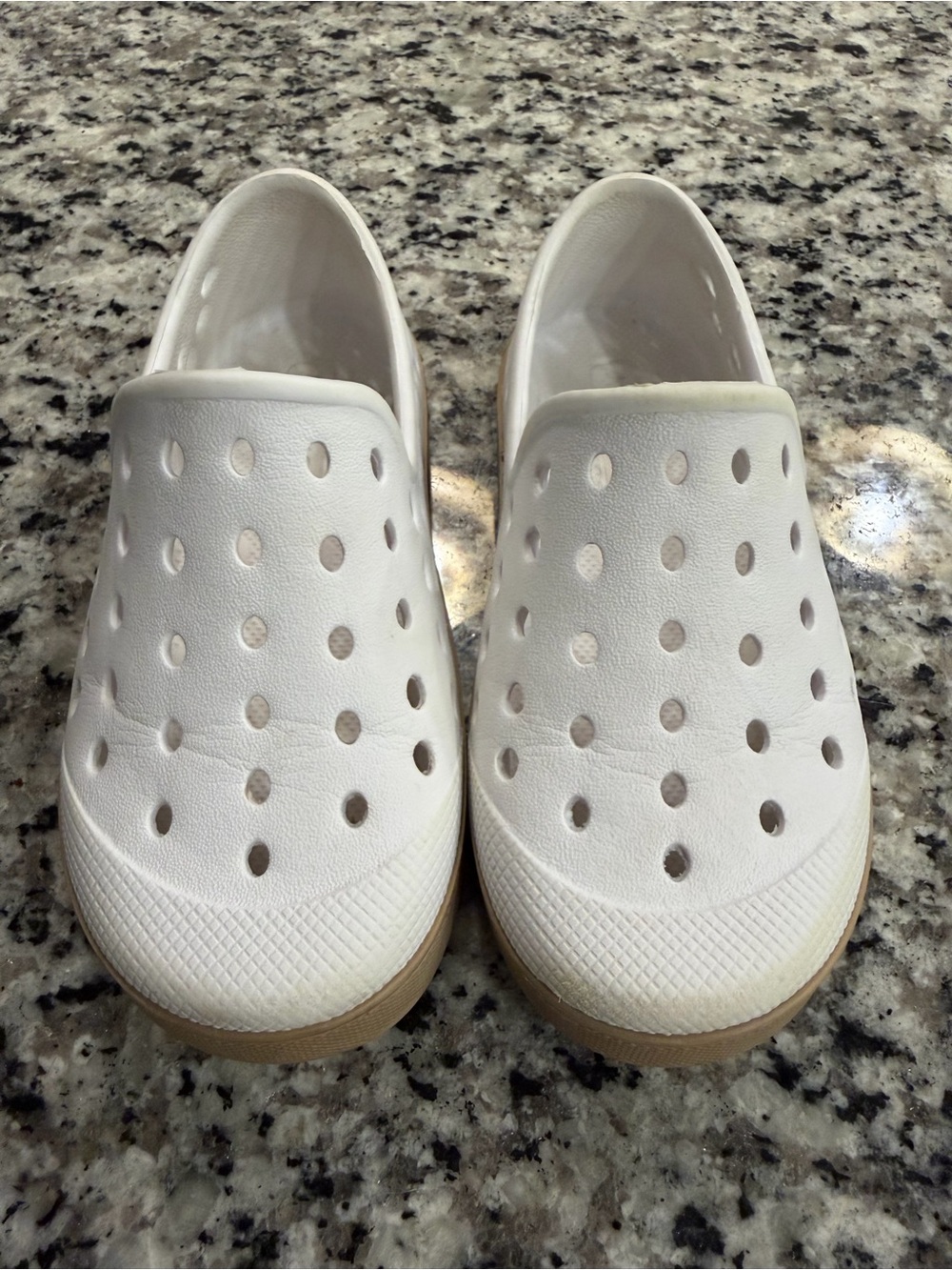 Sperry Kids White Perforated Slip-On Clog Sandals